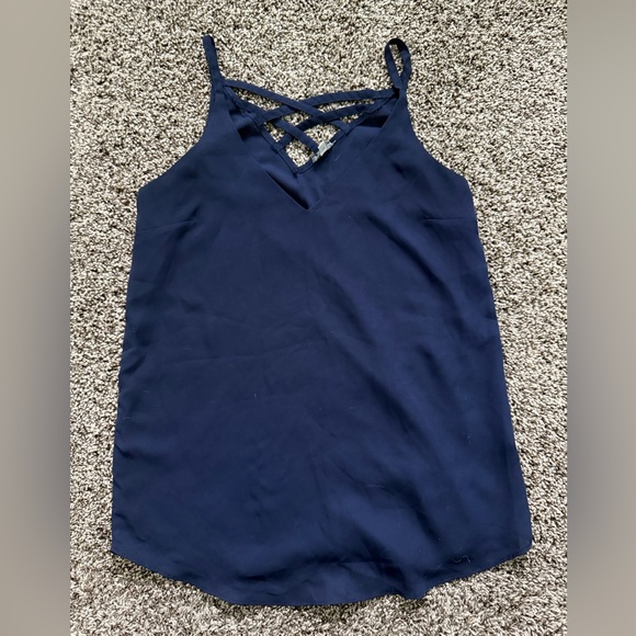 Kismet Tops - Kismet dressy tank - navy blue - size xs